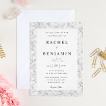 grått marble elegant, enkel modern chic bröllop