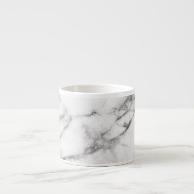 Grått Marble Espresso Mugg Espressomugg (Framsidan)