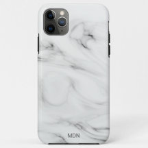 Grått Marble Geode med Monogram