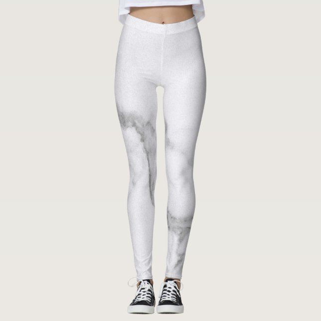 Grått Marble Leggings (Framsida)