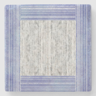 Grått Marble & Rand Mönster Stenunderlägg