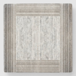 Grått Marble & Rand Mönster Stenunderlägg