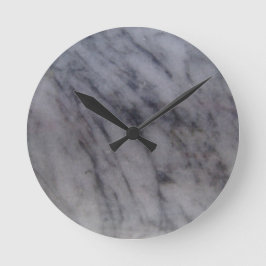 Grått Marble Rund Klocka