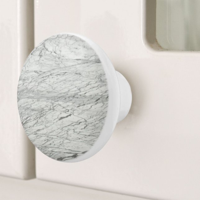 grått marble-snyggt av modern chic knopp (minimalist stylish modern chic grey marble ceramic knob)