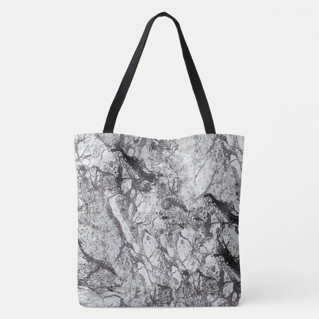 Grått Marble Titta Tygkasse (Baksida)