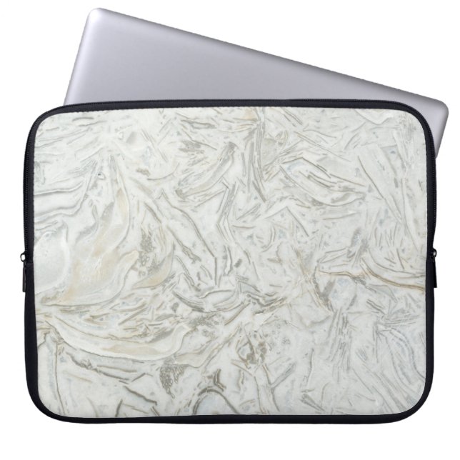 Grått marble yta mönster laptop sleeve (Framsidan)