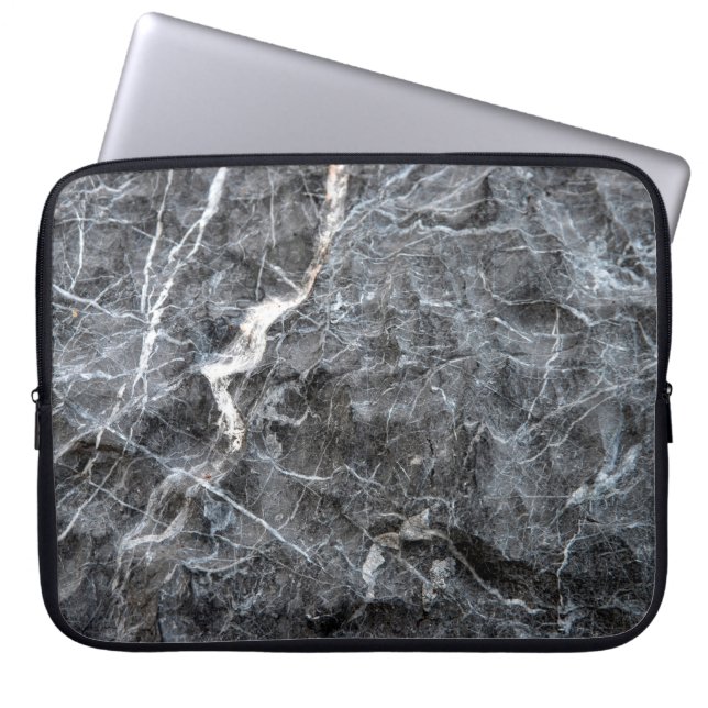 Grått marmor laptop fodral (Framsidan)