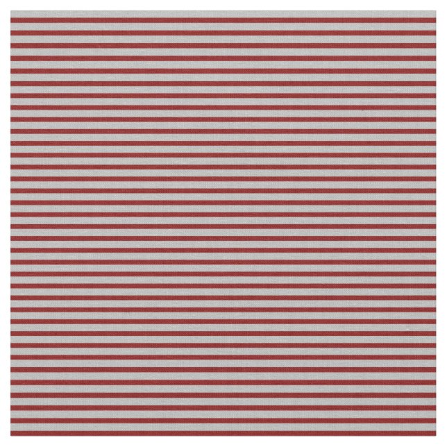 Grått & Maroon Färgad Stripe Mönster Tyg (Närbild)
