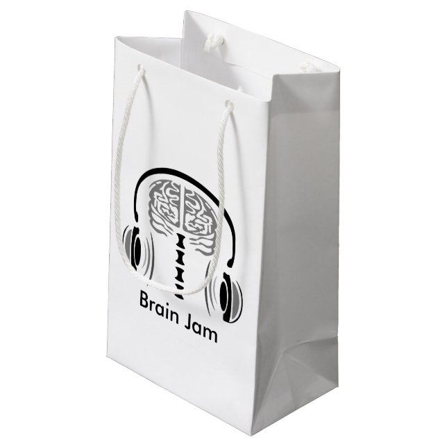 Grått Matter Brain Listing to Music (Baksidan Vinklad)