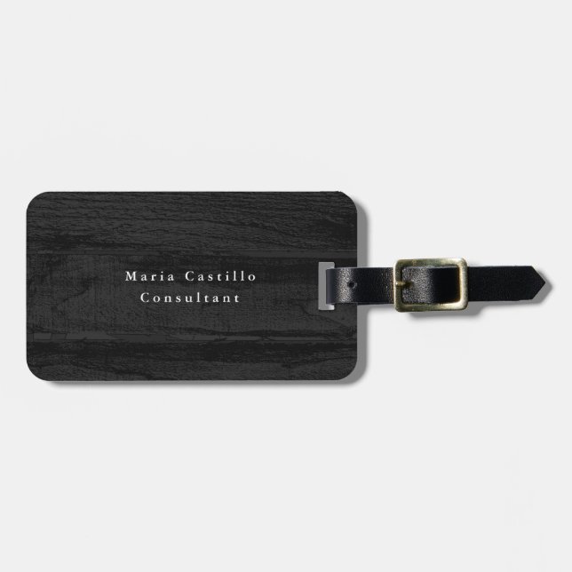 Grått med enkel Elegant-minimalistisk modern Bagagebricka (Horisontell Framsida)