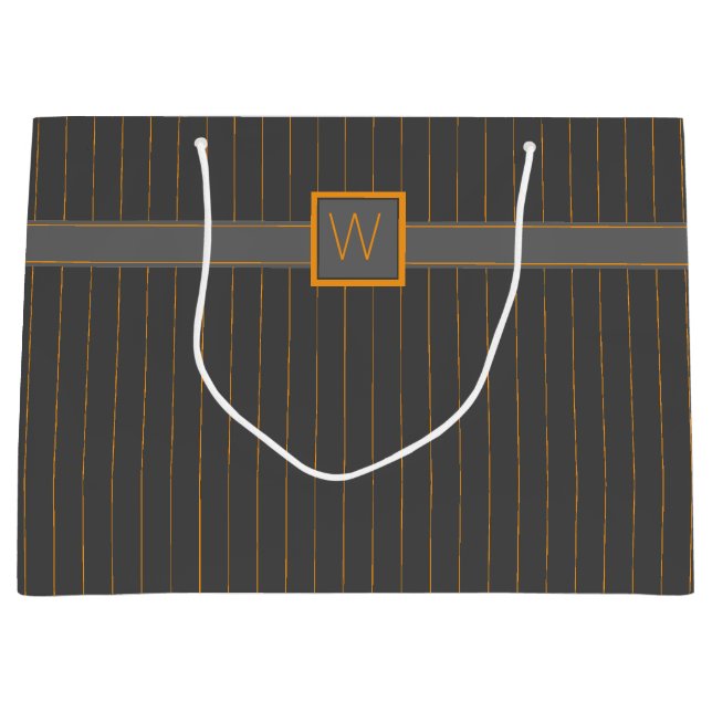 Grått med Orange Streck Gift Bag (Framsidan)
