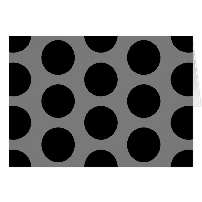 Grått med svarta punkter hälsningskort (Framsidan Horizontal)