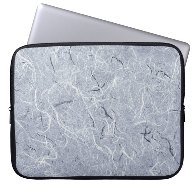 Grått med vit och svart mönster laptop fodral (Framsidan)