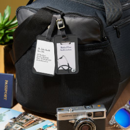 Grått Medical Clipboard med stethoscope Bagagebricka