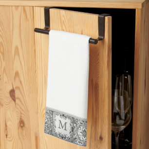 Grått Mediterranean Tile Personal Anpassningsbar M Kökshandduk
