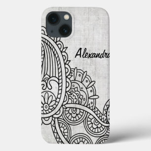 Grått Mehndi Motif iPad Case