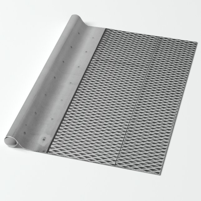 Grått metall galvaniserad lakan presentpapper (Utrullad)