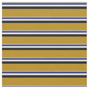 Grått, Midnight Blue, Mint Cream, Black & Goldenro Tyg