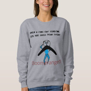 Grått "Min historia" Basic Boomeranged T Shirt
