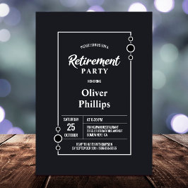 Grått Minimalist Pension Party Inbjudningar