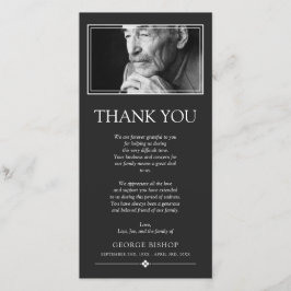 Grått Minimalist sympatitack för foto | Tack Kort