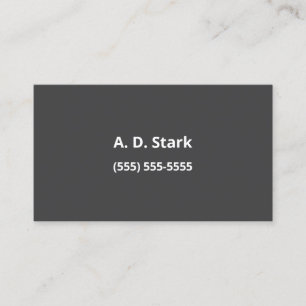 Grått-minimalistiska Affärskort med fast Mörk Visitkort