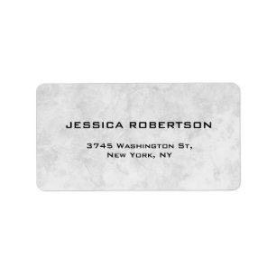 Grått-minimalistiskt enkelt Elegant Modern Trendig Adressetikett