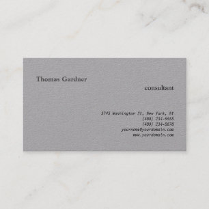 Grått-minimalistiskt enkelt Kreativ-modernist Visitkort