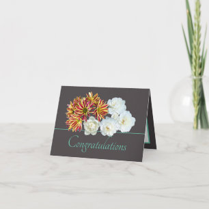 Grått Mint Bouquet Ro & Daisys Grattisar Kort