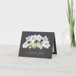 Grått Mint Chic Anemone Orchid Bouquet Tack Kort