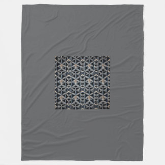 Grått Mode Fleece Blanket, stor