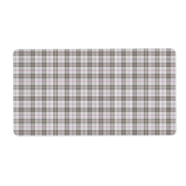 Grått mode tartan fraktsedel (Framsidan)