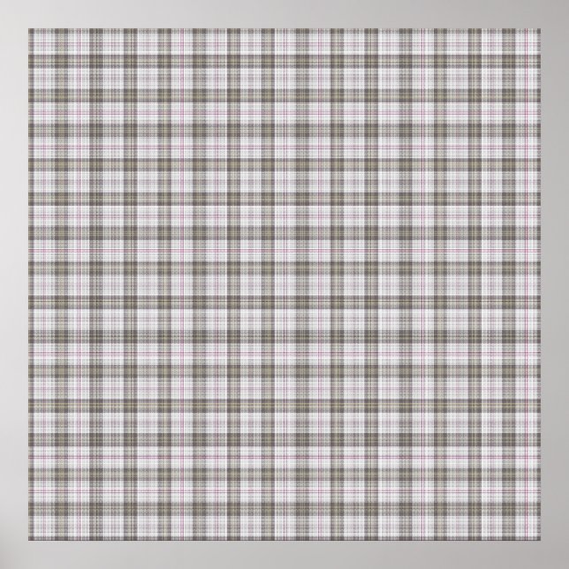 Grått mode tartan poster (Framsidan)
