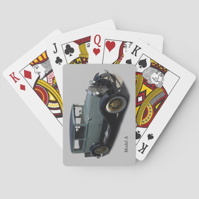 Grått Model A-spelkort Casinokort (Baksidan)
