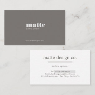 Grått Modern Elegant - minimalistisk Professione Visitkort