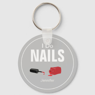 Grått Modern I Do Nagel (Nail Technician) Nyckelring