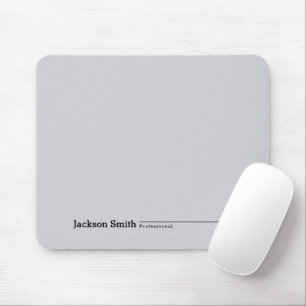 Grått modern minimalistisk personlig namn musmatta
