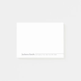 Grått modern minimalistisk personlig namn post-it block