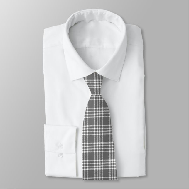 Grått Modern Play Neck Tie Slips (Bunden)