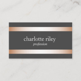 Grått | Modern Ro Guld Rand Snyggt Visitkort