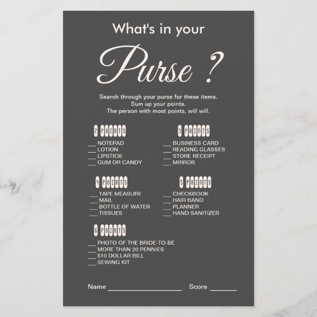 Grått Möhippa-spel för modern Mörk och Elegant (Baksida)