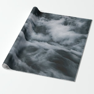 Grått molnig målning presentpapper