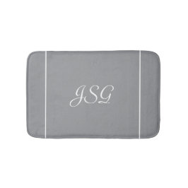Grått Monogrammed bathmat Badrumsmatta