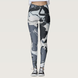 Grått monokrom modern abstrakt leggings