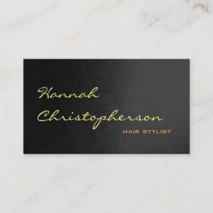 Grått Mönster Chic Handskrift Hair Stylist Visitkort