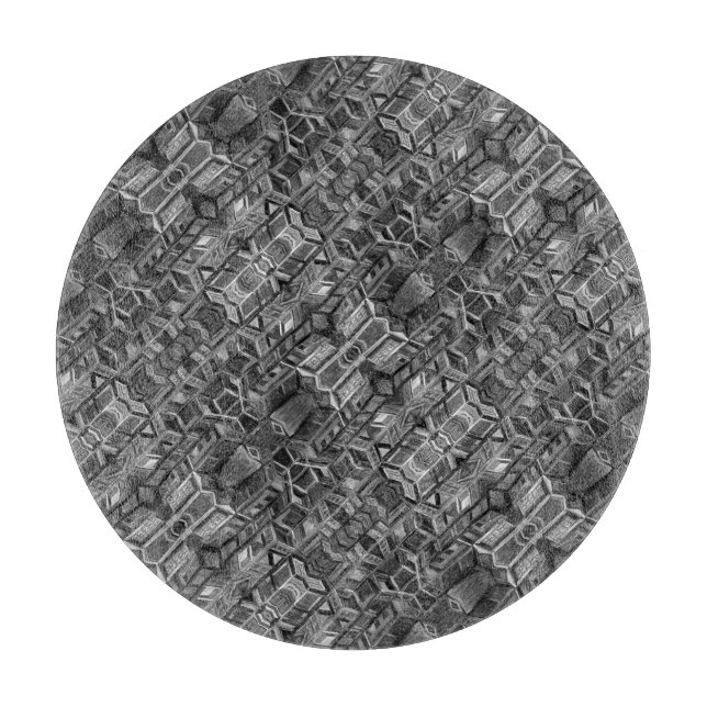 Grått Mönster Glasskärningspunkt (Framsidan)