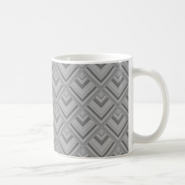Grått  mönster kaffemugg (Höger)