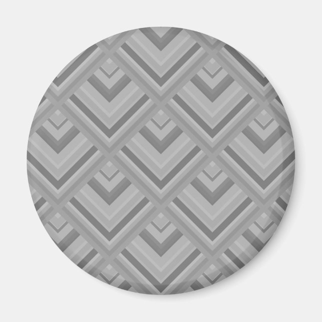 Grått  mönster magnet (Framsidan)