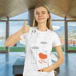 Grått Mönster-ordförande Silhouette Förkläde<br><div class="desc">MCM-Orange och Grått Grått Mönster--stol Silhouette</div>