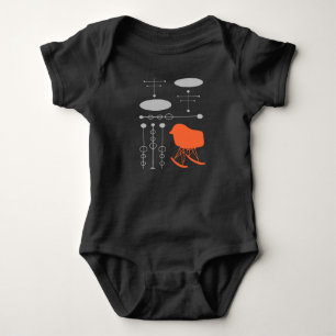 Grått Mönster-ordförande Silhouette T-shirt